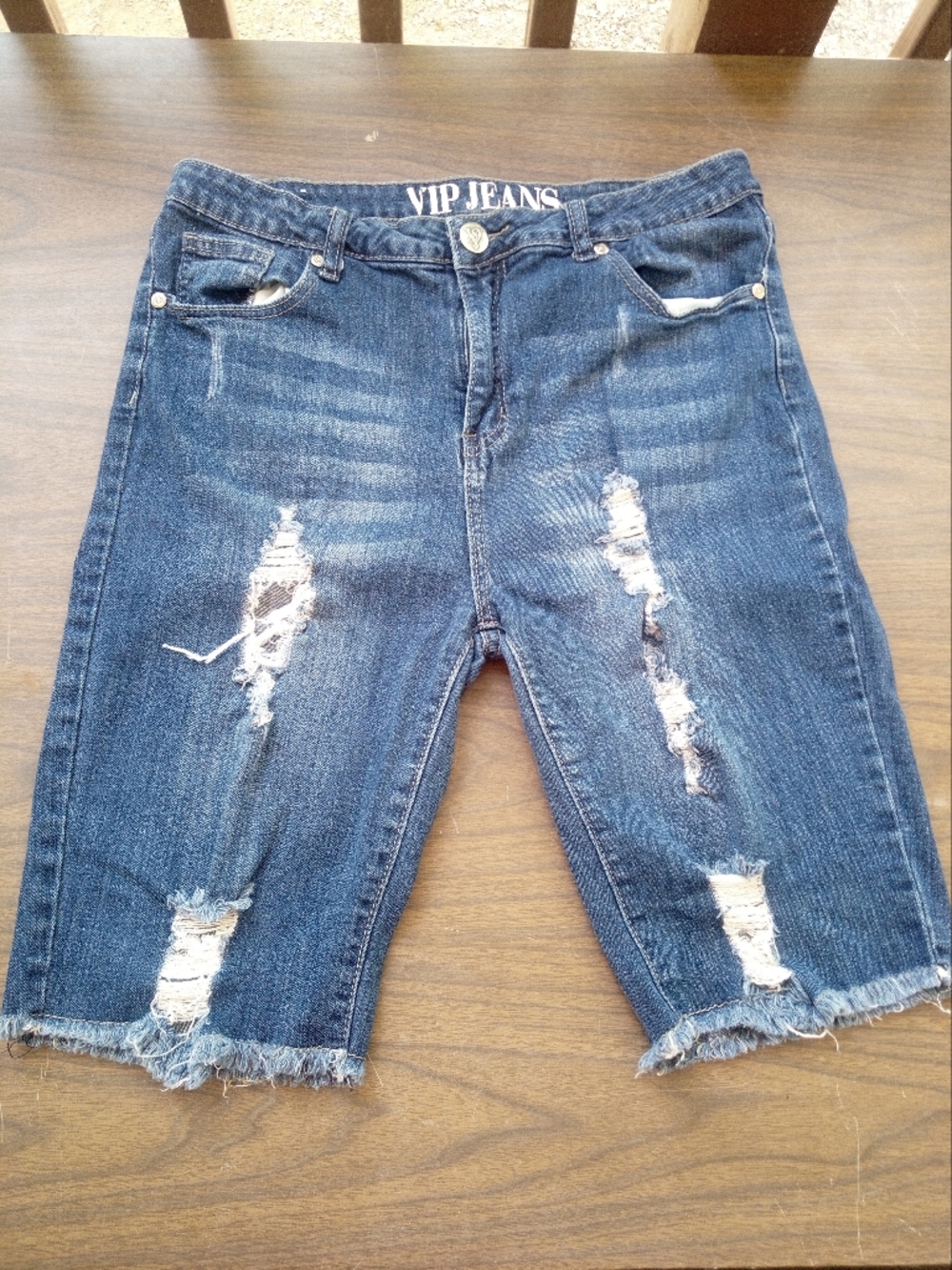VIP Denim Jeans Bermudas in Blue